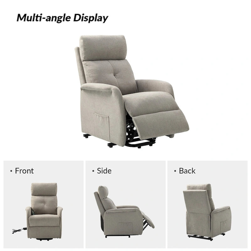 Fauteuil inclinable Elisa Power avec assistance au levage et base en métal