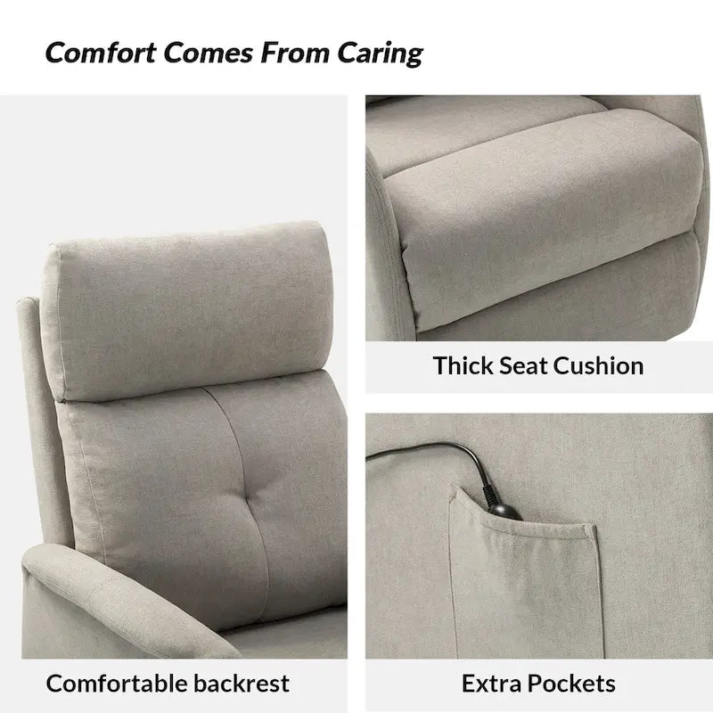 Fauteuil inclinable Elisa Power avec assistance au levage et base en métal