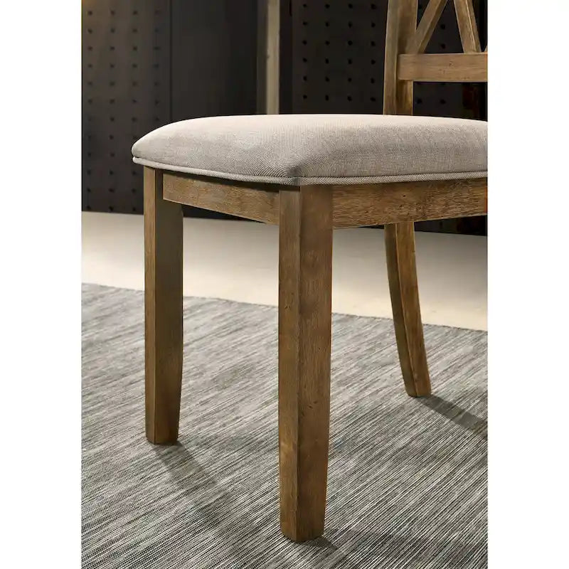 Chaise de salle à manger Roundhill Furniture Windvale rembourrée à dossier croisé, lot de 2