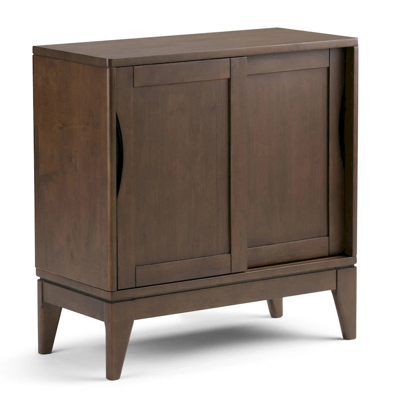 Meuble de rangement bas WYNDENHALL Pearson en BOIS MASSIF, largeur 30 pouces, style moderne du milieu du siècle - 30 po l x 14 po p x 31 po h