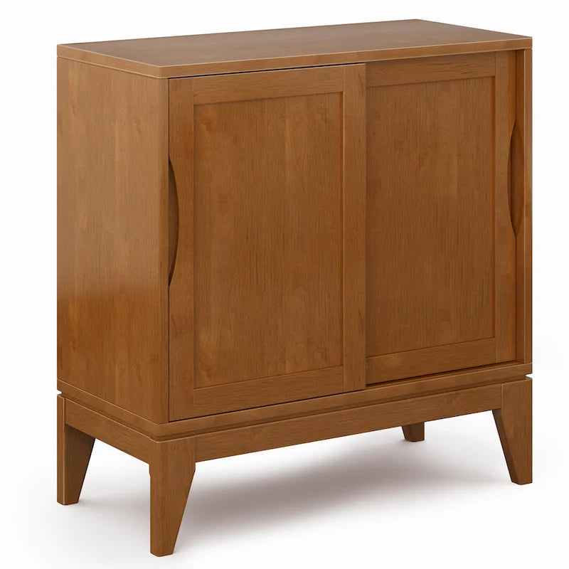 Meuble de rangement bas WYNDENHALL Pearson en BOIS MASSIF, largeur 30 pouces, style moderne du milieu du siècle - 30 po l x 14 po p x 31 po h