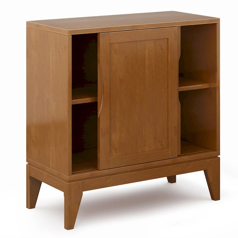 Meuble de rangement bas WYNDENHALL Pearson en BOIS MASSIF, largeur 30 pouces, style moderne du milieu du siècle - 30 po l x 14 po p x 31 po h