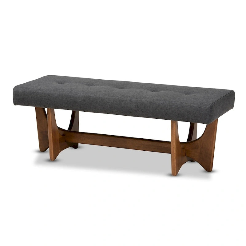 Banc rembourré Carson Carrington Ullarp de style moderne du milieu du siècle