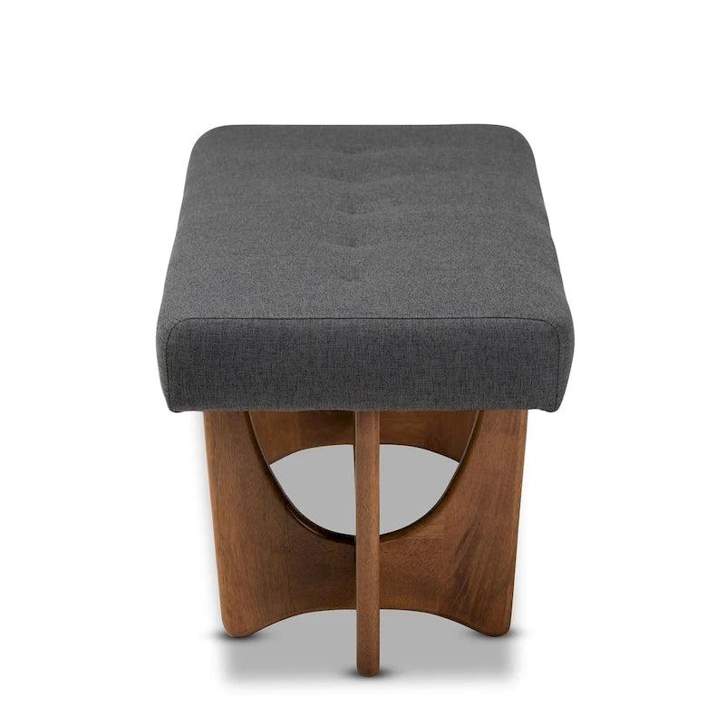 Banc rembourré Carson Carrington Ullarp de style moderne du milieu du siècle