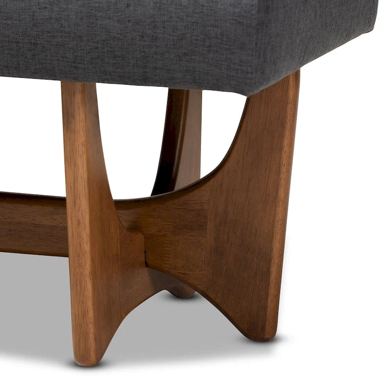 Banc rembourré Carson Carrington Ullarp de style moderne du milieu du siècle