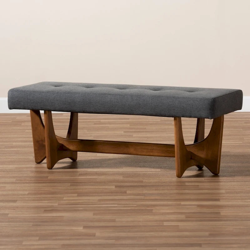 Banc rembourré Carson Carrington Ullarp de style moderne du milieu du siècle