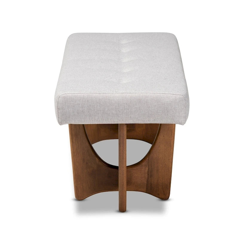 Banc rembourré Carson Carrington Ullarp de style moderne du milieu du siècle