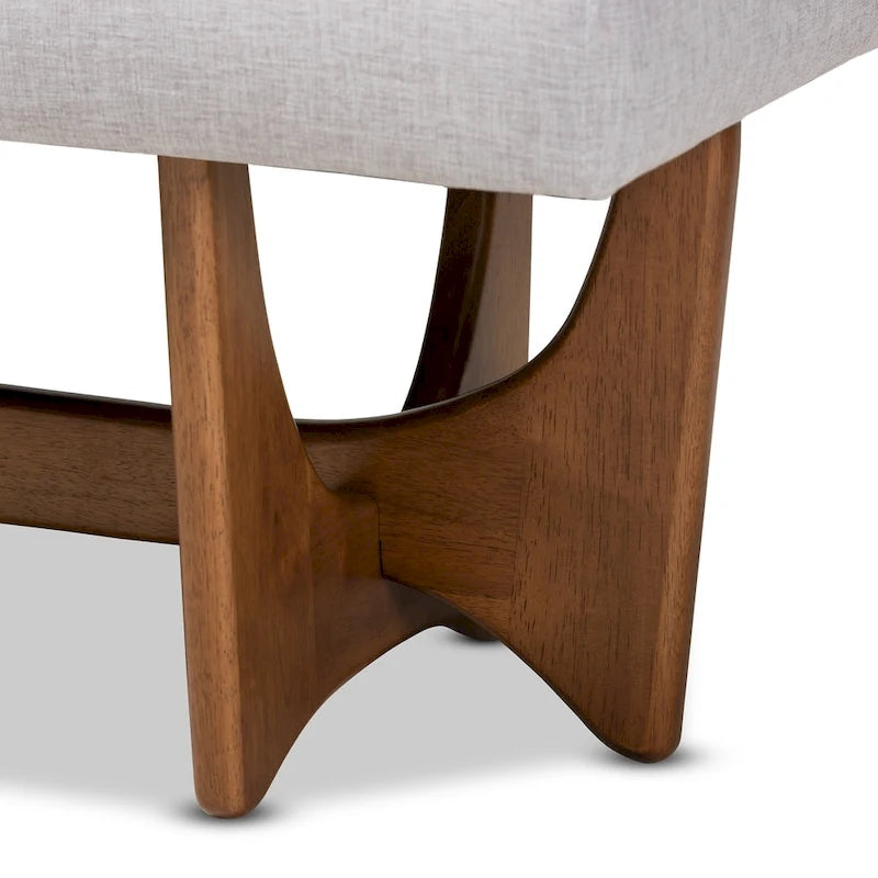 Banc rembourré Carson Carrington Ullarp de style moderne du milieu du siècle
