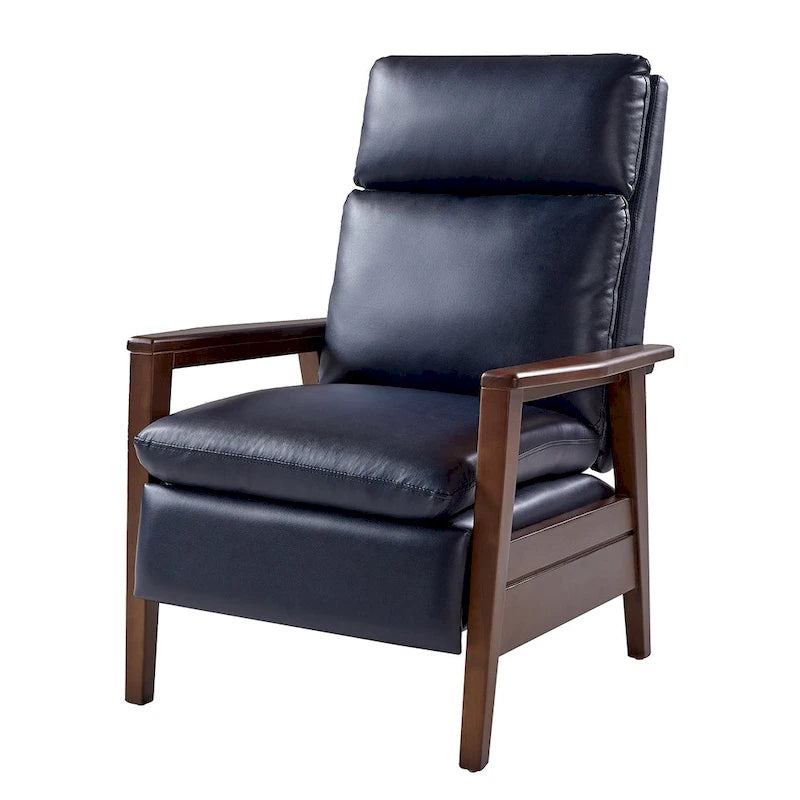 Fauteuil inclinable Patrick Mid-century en similicuir et bois massif par HULALA HOME