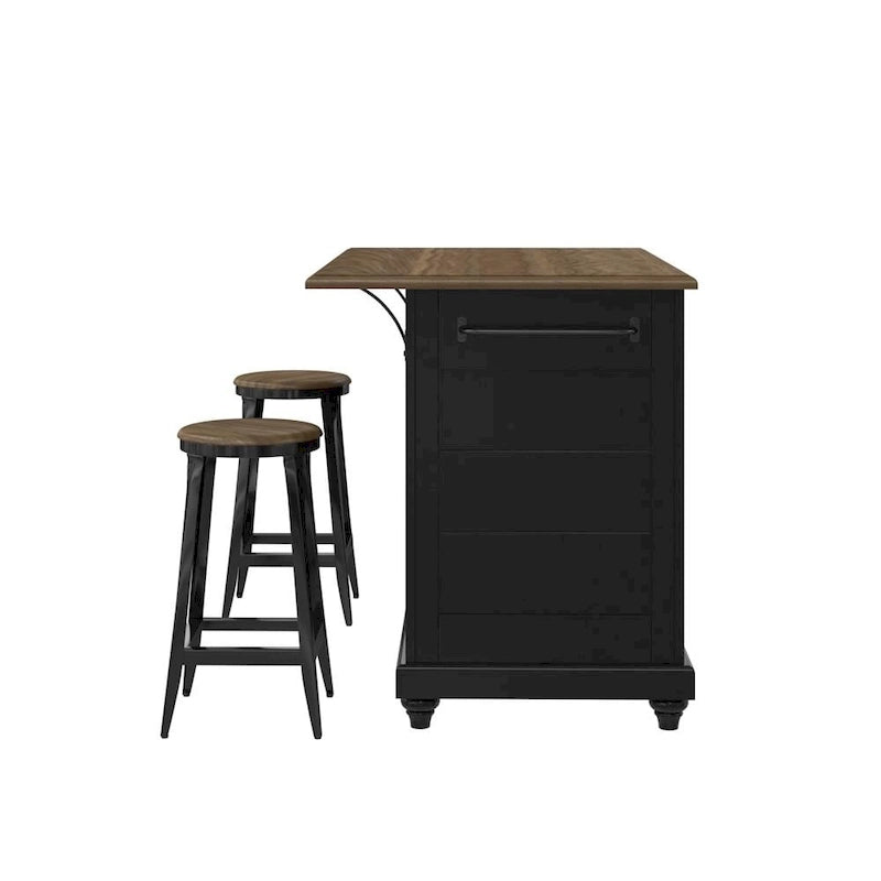 Îlot de cuisine Avenue Greene Betty avec 2 tabourets