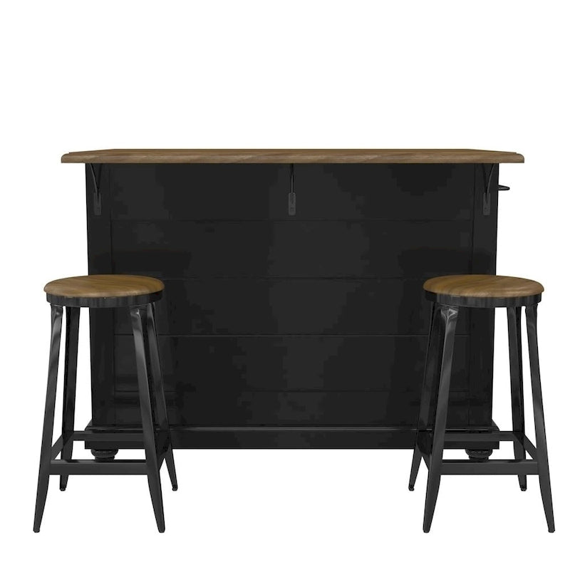 Îlot de cuisine Avenue Greene Betty avec 2 tabourets