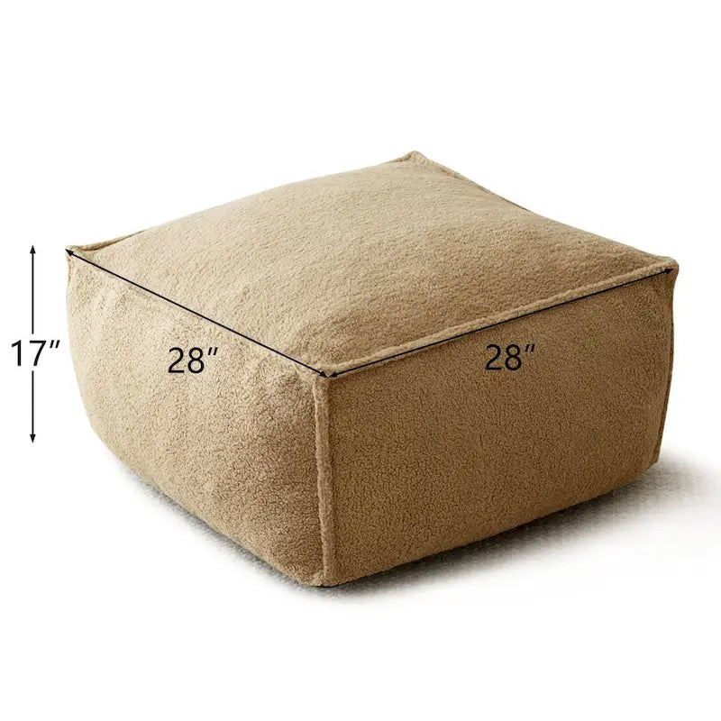 Canapé Paresseux Teddy Faux Tissu Canapé de Salon Fauteuil Poire avec Mousse à Mémoire de Forme