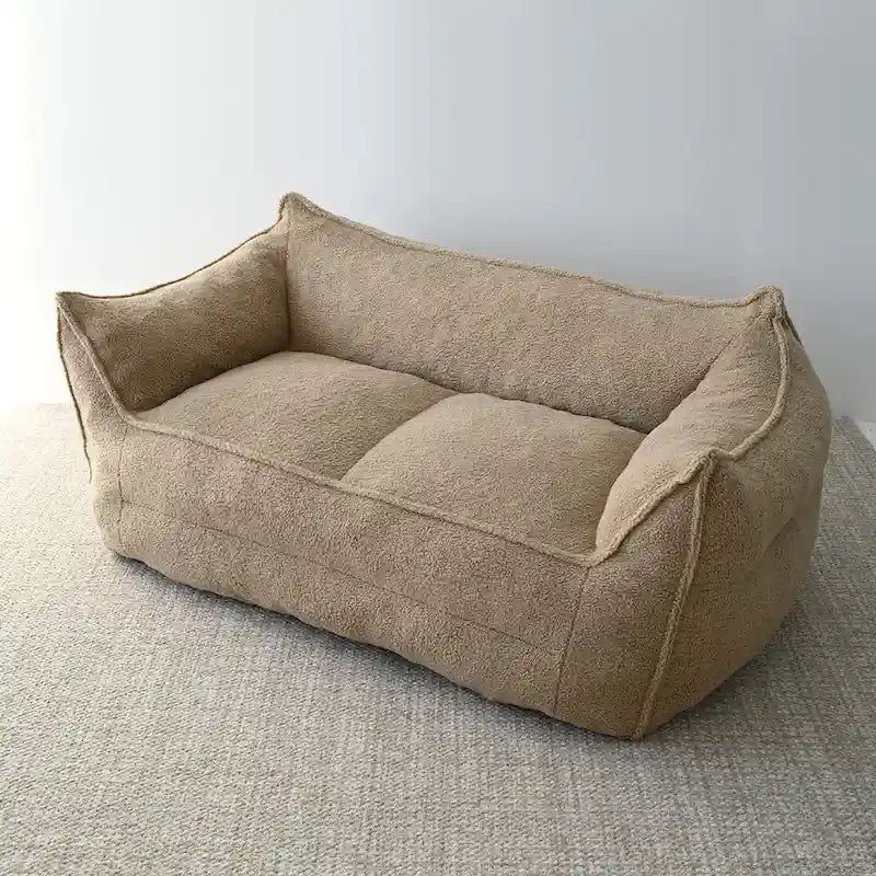 Canapé Paresseux Teddy Faux Tissu Canapé de Salon Fauteuil Poire avec Mousse à Mémoire de Forme