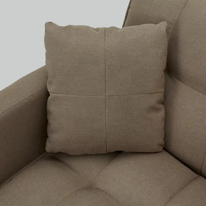 AVAWING 74 Canapé-lit futon convertible capitonné moderne avec 2 oreillers