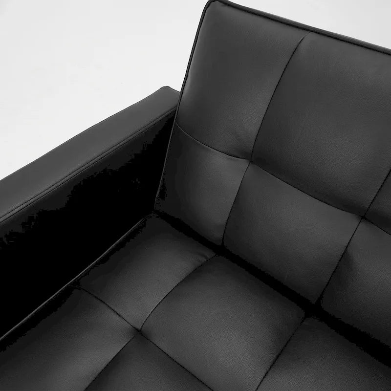 AVAWING 74 Canapé-lit futon convertible capitonné moderne avec 2 oreillers