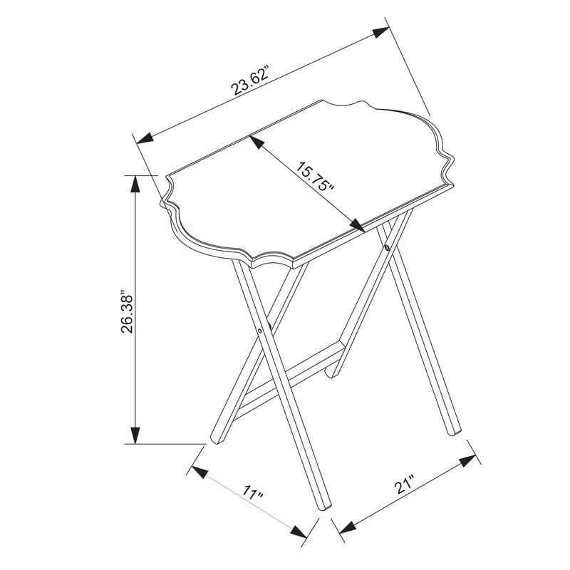 Plateau à goûter pliable Hedda (lot de 2)