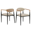 Chaises de salle à manger Decatur Mid-century avec finition bicolore cuivre et noir (lot de 2) par iNSPIRE Q Modern