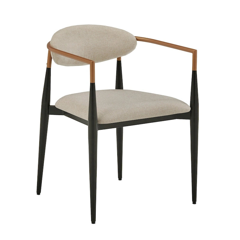 Chaises de salle à manger Decatur Mid-century avec finition bicolore cuivre et noir (lot de 2) par iNSPIRE Q Modern