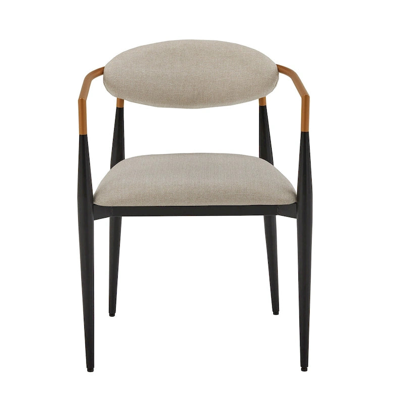 Chaises de salle à manger Decatur Mid-century avec finition bicolore cuivre et noir (lot de 2) par iNSPIRE Q Modern