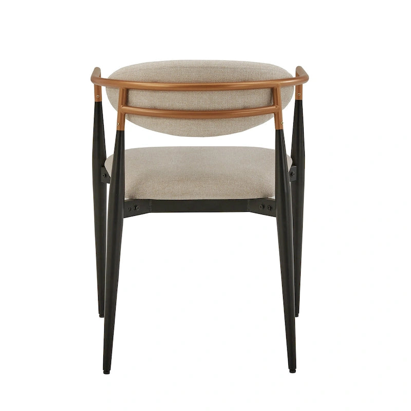 Chaises de salle à manger Decatur Mid-century avec finition bicolore cuivre et noir (lot de 2) par iNSPIRE Q Modern
