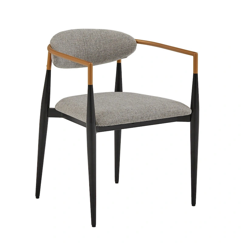 Chaises de salle à manger Decatur Mid-century avec finition bicolore cuivre et noir (lot de 2) par iNSPIRE Q Modern