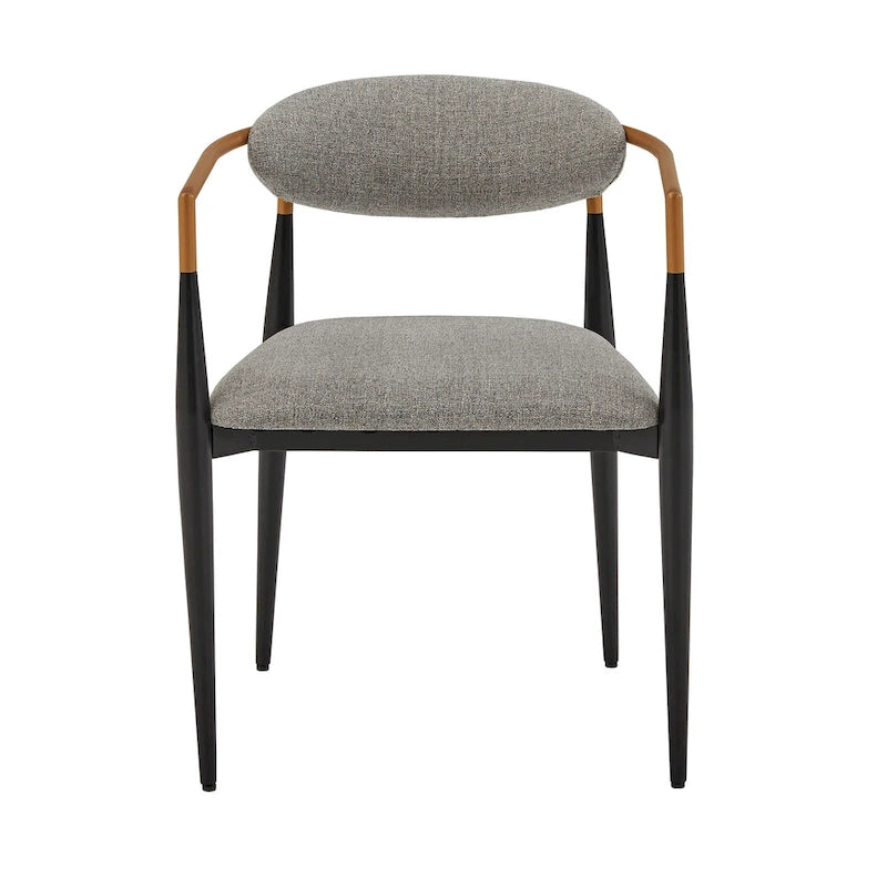 Chaises de salle à manger Decatur Mid-century avec finition bicolore cuivre et noir (lot de 2) par iNSPIRE Q Modern