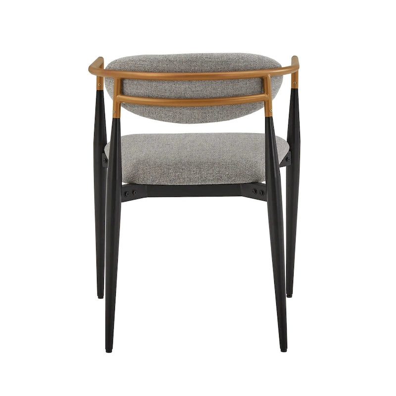 Chaises de salle à manger Decatur Mid-century avec finition bicolore cuivre et noir (lot de 2) par iNSPIRE Q Modern