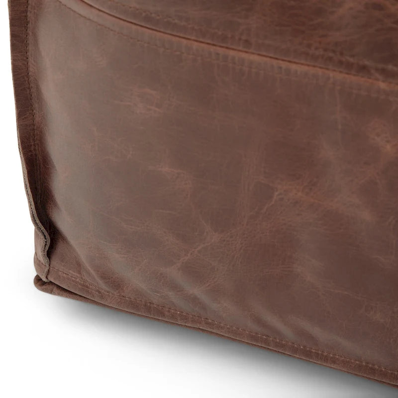WYNDENHALL Erving Pouf carré bohème en cuir
