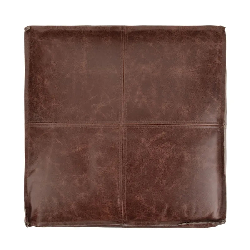 WYNDENHALL Erving Pouf carré bohème en cuir