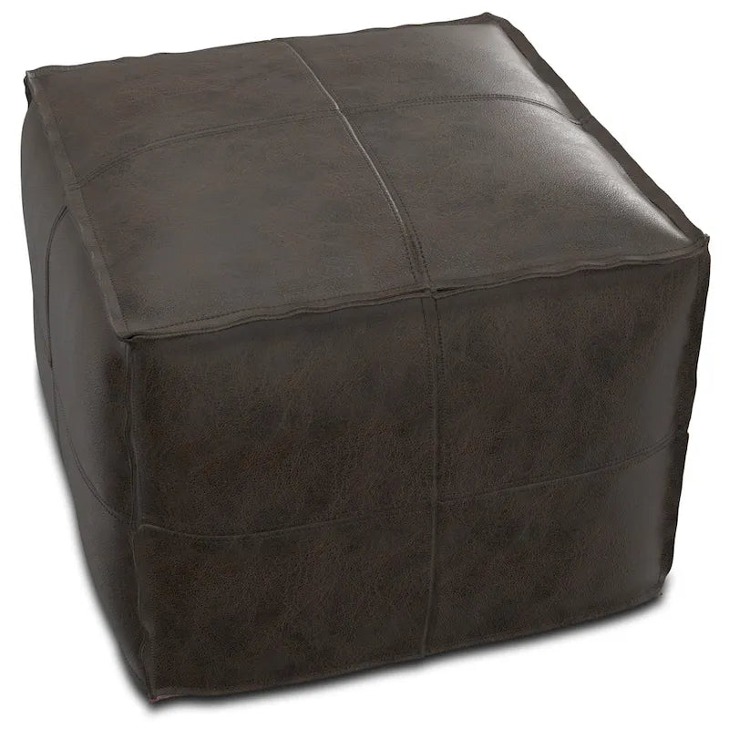 WYNDENHALL Erving Pouf carré bohème en cuir