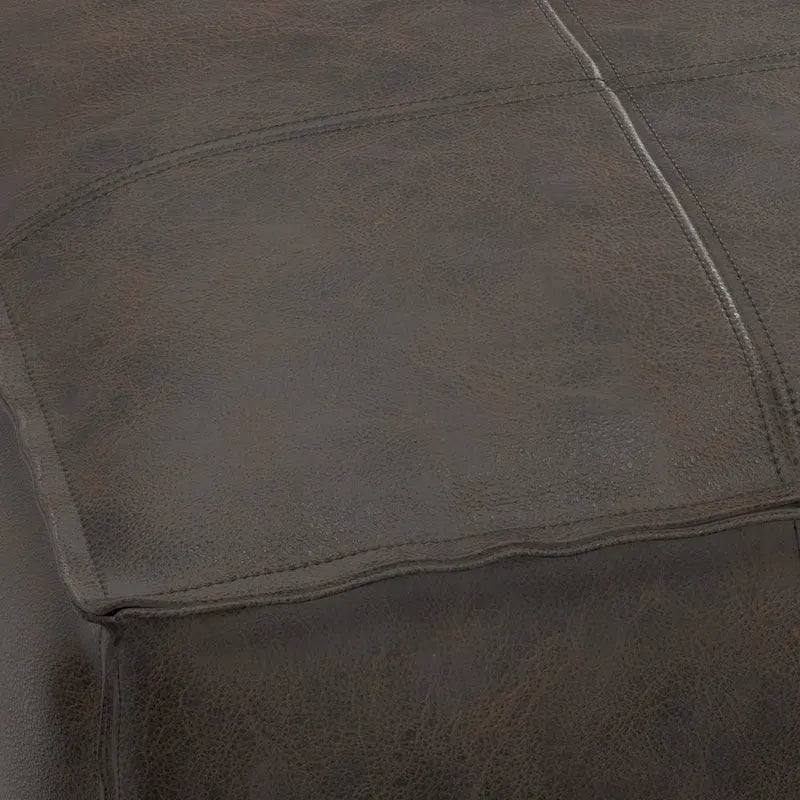 WYNDENHALL Erving Pouf carré bohème en cuir