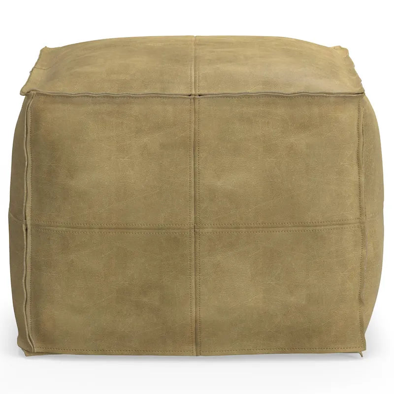 WYNDENHALL Erving Pouf carré bohème en cuir