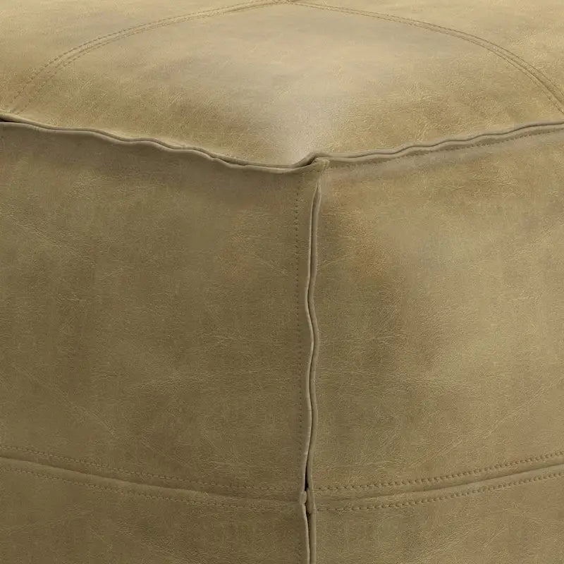 WYNDENHALL Erving Pouf carré bohème en cuir