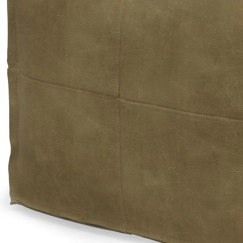WYNDENHALL Erving Pouf carré bohème en cuir