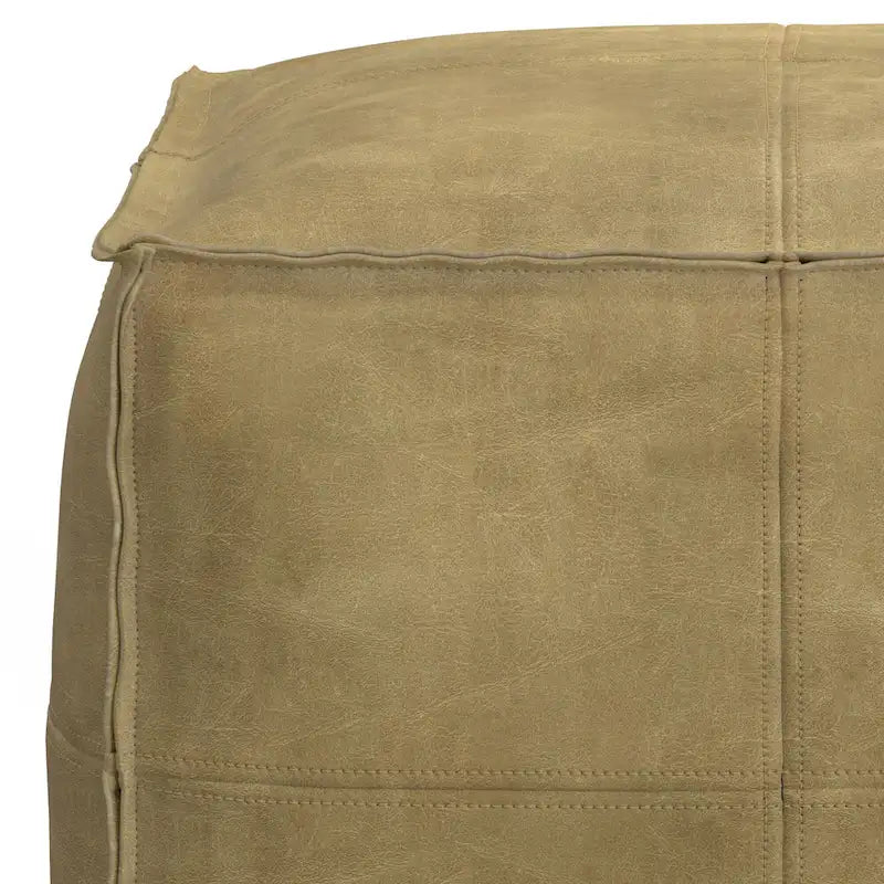 WYNDENHALL Erving Pouf carré bohème en cuir