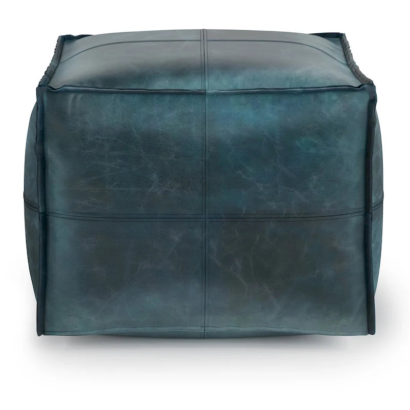 WYNDENHALL Erving Pouf carré bohème en cuir