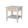 Table d'appoint carrée Spencer en bois d'hévéa massif - 61 cm (L) x 61 cm (P) x 63,5 cm (H)