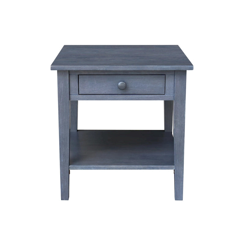 Table d'appoint carrée Spencer en bois d'hévéa massif - 61 cm (L) x 61 cm (P) x 63,5 cm (H)