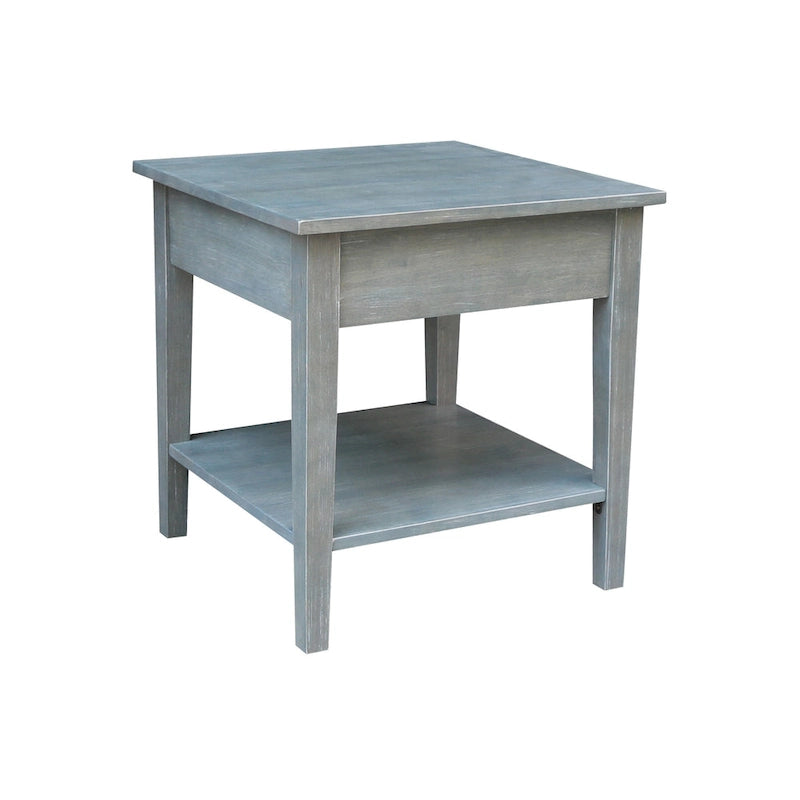 Table d'appoint carrée Spencer en bois d'hévéa massif - 61 cm (L) x 61 cm (P) x 63,5 cm (H)