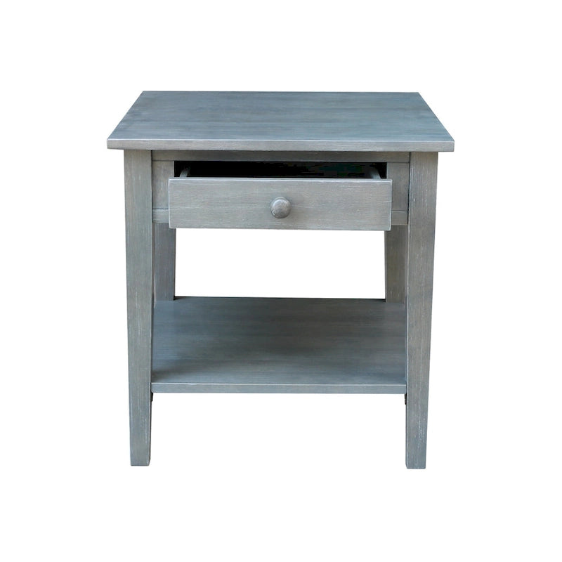 Table d'appoint carrée Spencer en bois d'hévéa massif - 61 cm (L) x 61 cm (P) x 63,5 cm (H)