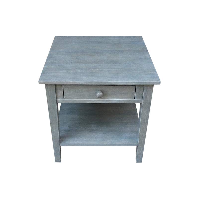 Table d'appoint carrée Spencer en bois d'hévéa massif - 61 cm (L) x 61 cm (P) x 63,5 cm (H)