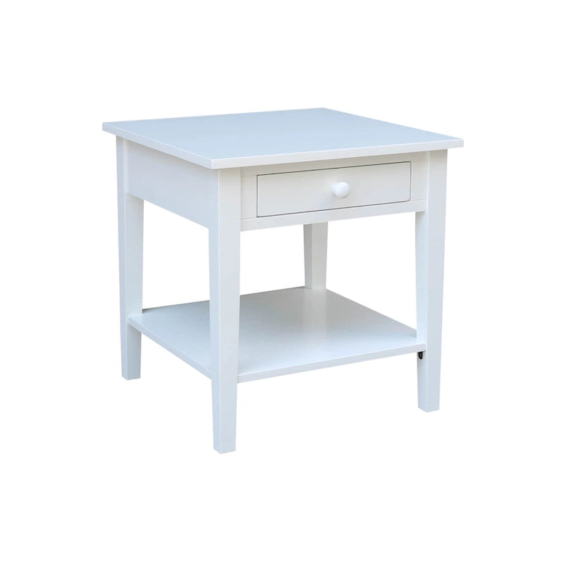 Table d'appoint carrée Spencer en bois d'hévéa massif - 61 cm (L) x 61 cm (P) x 63,5 cm (H)