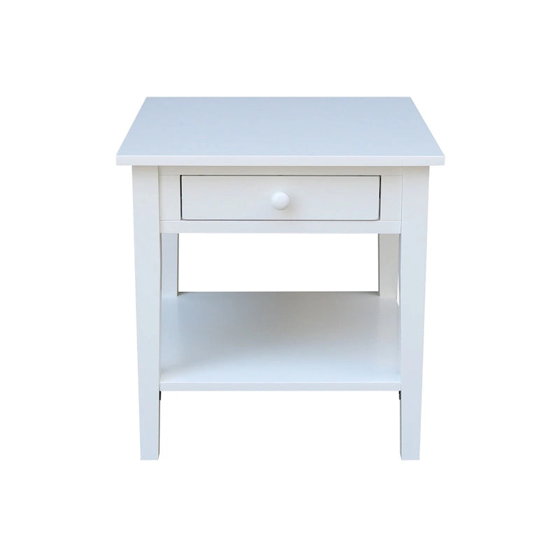 Table d'appoint carrée Spencer en bois d'hévéa massif - 61 cm (L) x 61 cm (P) x 63,5 cm (H)