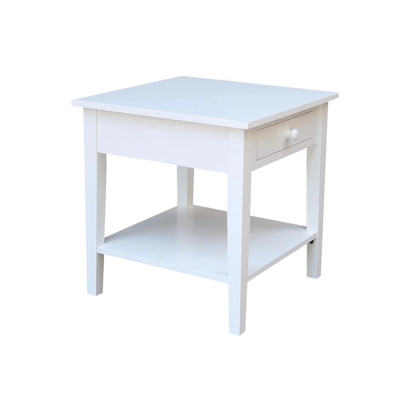 Table d'appoint carrée Spencer en bois d'hévéa massif - 61 cm (L) x 61 cm (P) x 63,5 cm (H)