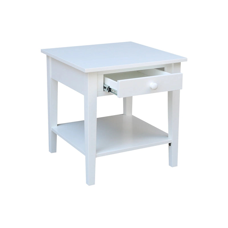 Table d'appoint carrée Spencer en bois d'hévéa massif - 61 cm (L) x 61 cm (P) x 63,5 cm (H)