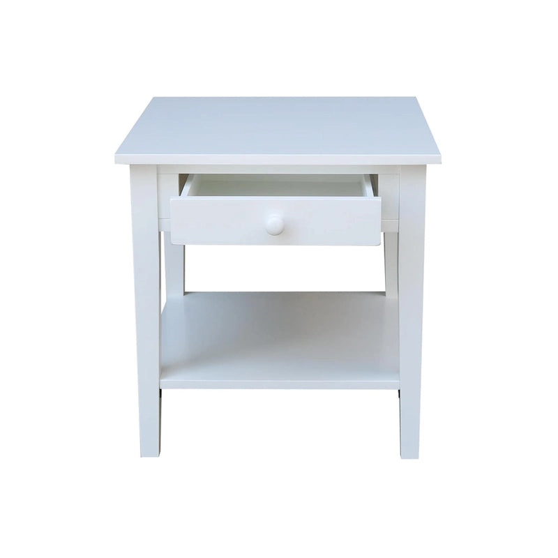 Table d'appoint carrée Spencer en bois d'hévéa massif - 61 cm (L) x 61 cm (P) x 63,5 cm (H)