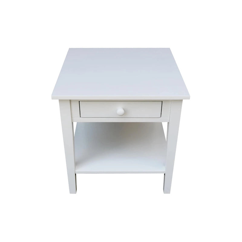 Table d'appoint carrée Spencer en bois d'hévéa massif - 61 cm (L) x 61 cm (P) x 63,5 cm (H)