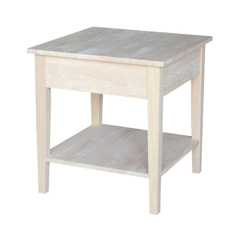 Table d'appoint carrée Spencer en bois d'hévéa massif - 61 cm (L) x 61 cm (P) x 63,5 cm (H)