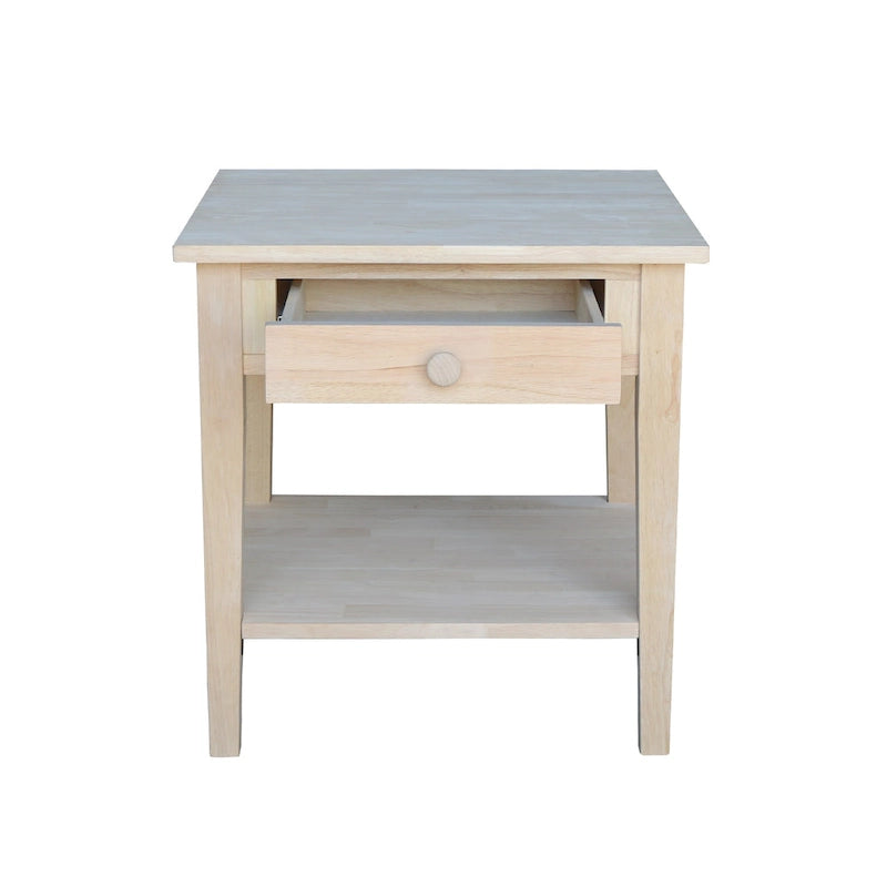 Table d'appoint carrée Spencer en bois d'hévéa massif - 61 cm (L) x 61 cm (P) x 63,5 cm (H)