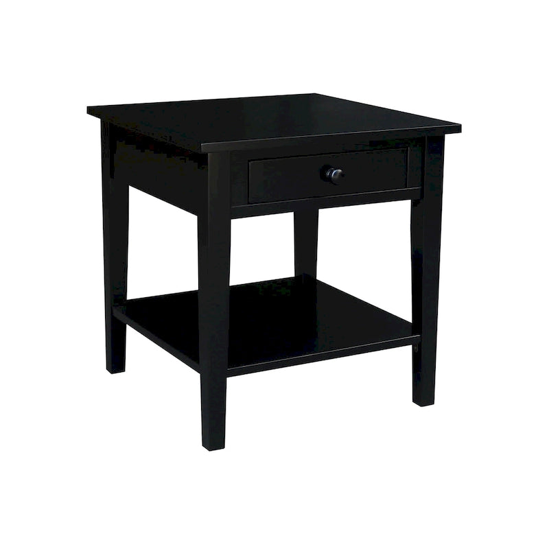 Table d'appoint carrée Spencer en bois d'hévéa massif - 61 cm (L) x 61 cm (P) x 63,5 cm (H)